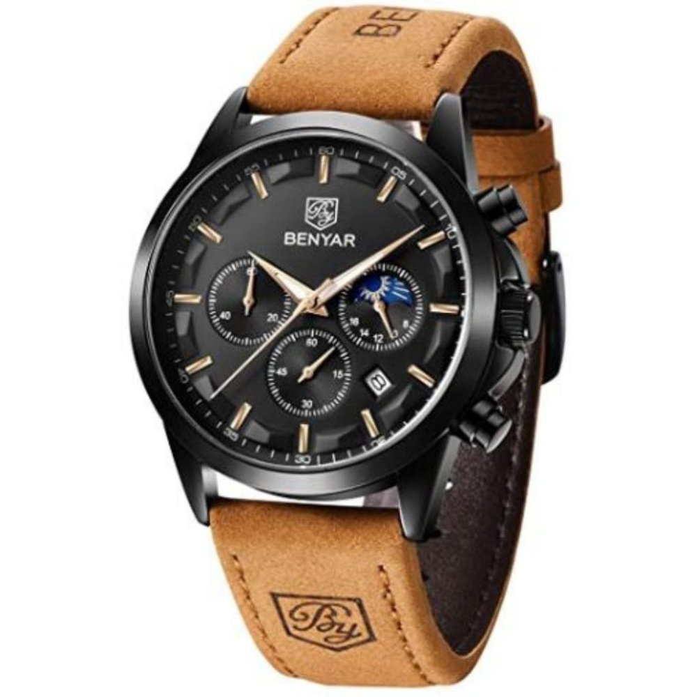 Waterproof Sport Military Leather Watch For Men